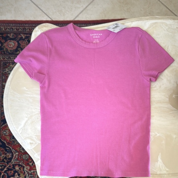 American Eagle Outfitters Vibrant Pink Tee - Picture 2 of 4